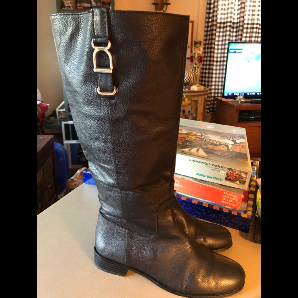 Banana Republic Black Willow Riding Boots sz 8m